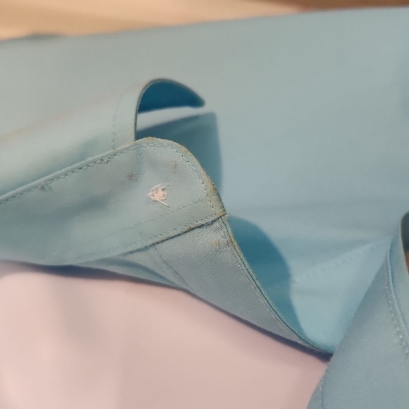 Talbots Pastel Blue Button Up Top - Picture 4 of 7